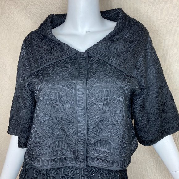 Vintage Evening Jacket Spiegel RARE NWOT Soutache Portrait Collar M - Picture 4 of 14